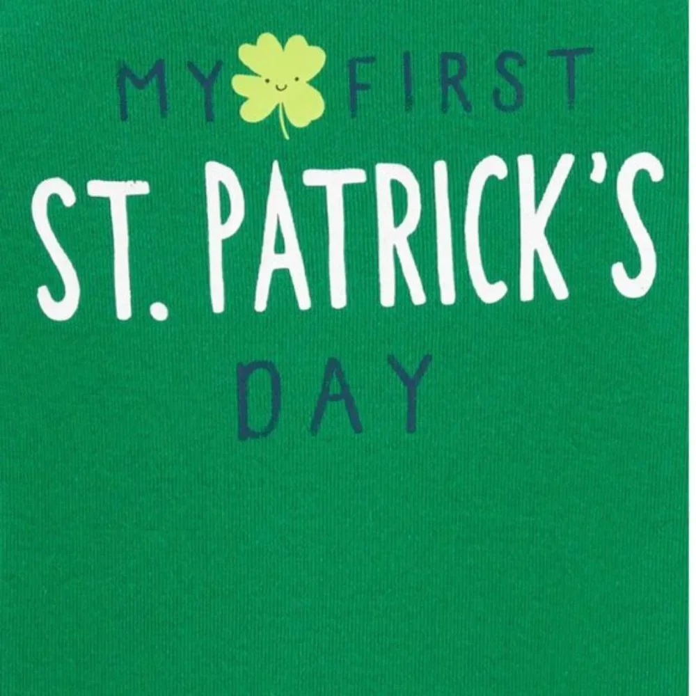 NWT Carter's My First St. Patrick's Day and shamrock 2 pack long sleeve onesies